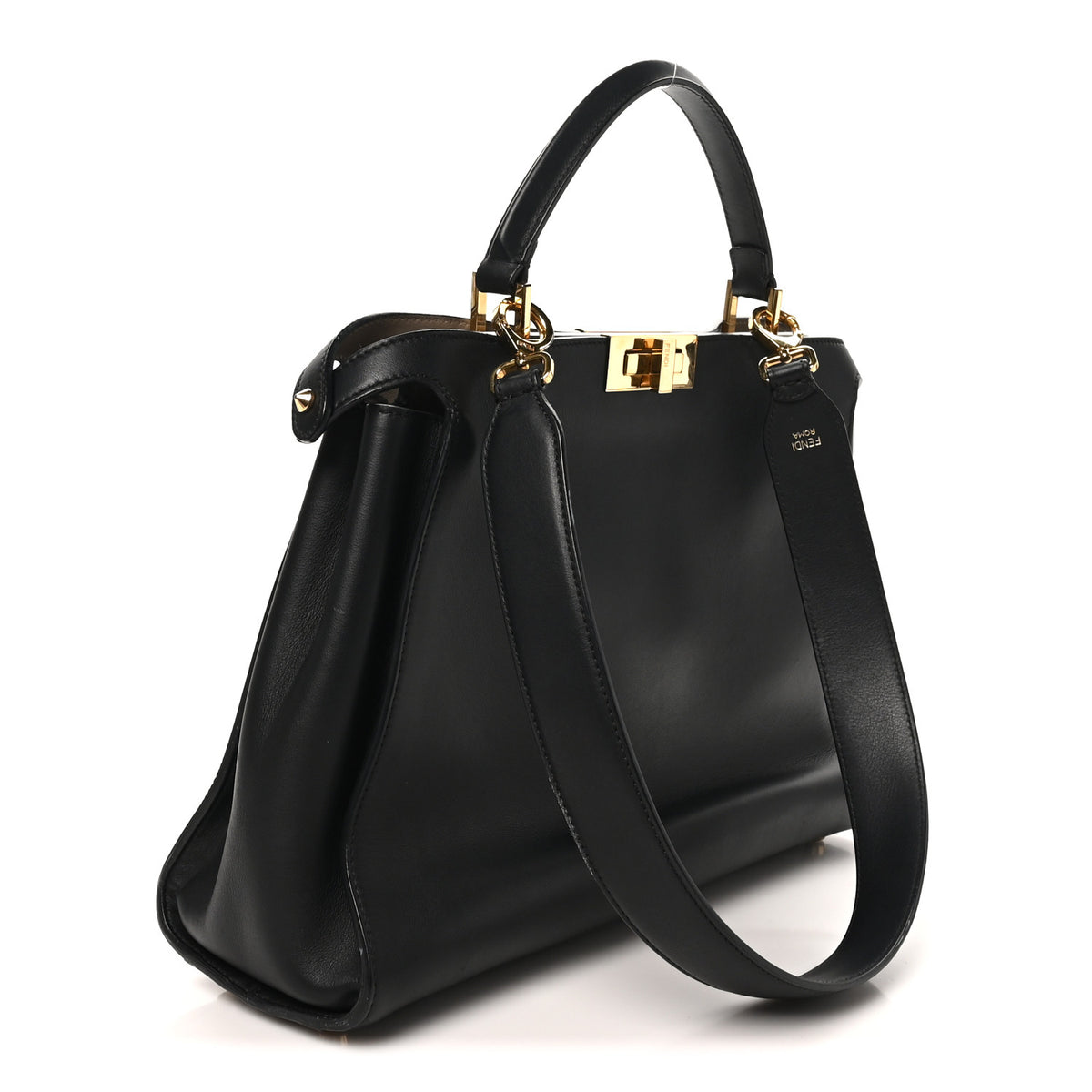 Vitello Tahiti Burro Large Peekaboo Iconic Essentially Satchel Black Corda