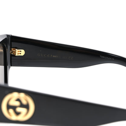 Gucci Acetate Square Frame Sunglasses GG0142SA Black 5 of 8