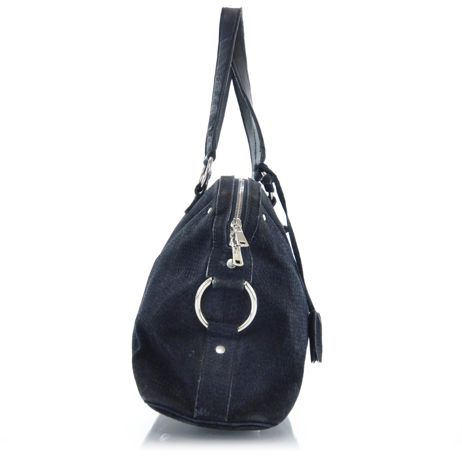 Saint Laurent Lizard Embossed Nubuck Large Muse Navy 5 of 10