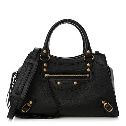 Balenciaga Grained Calfskin Neo Classic Gold Hardware S City Black 1 of 12
