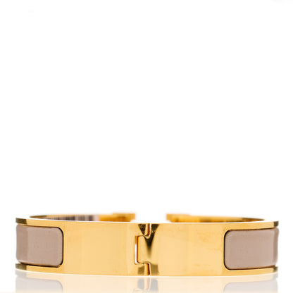 Hermes Enamel Narrow Clic Clac H Bracelet GM Marron Glace 2 of 3