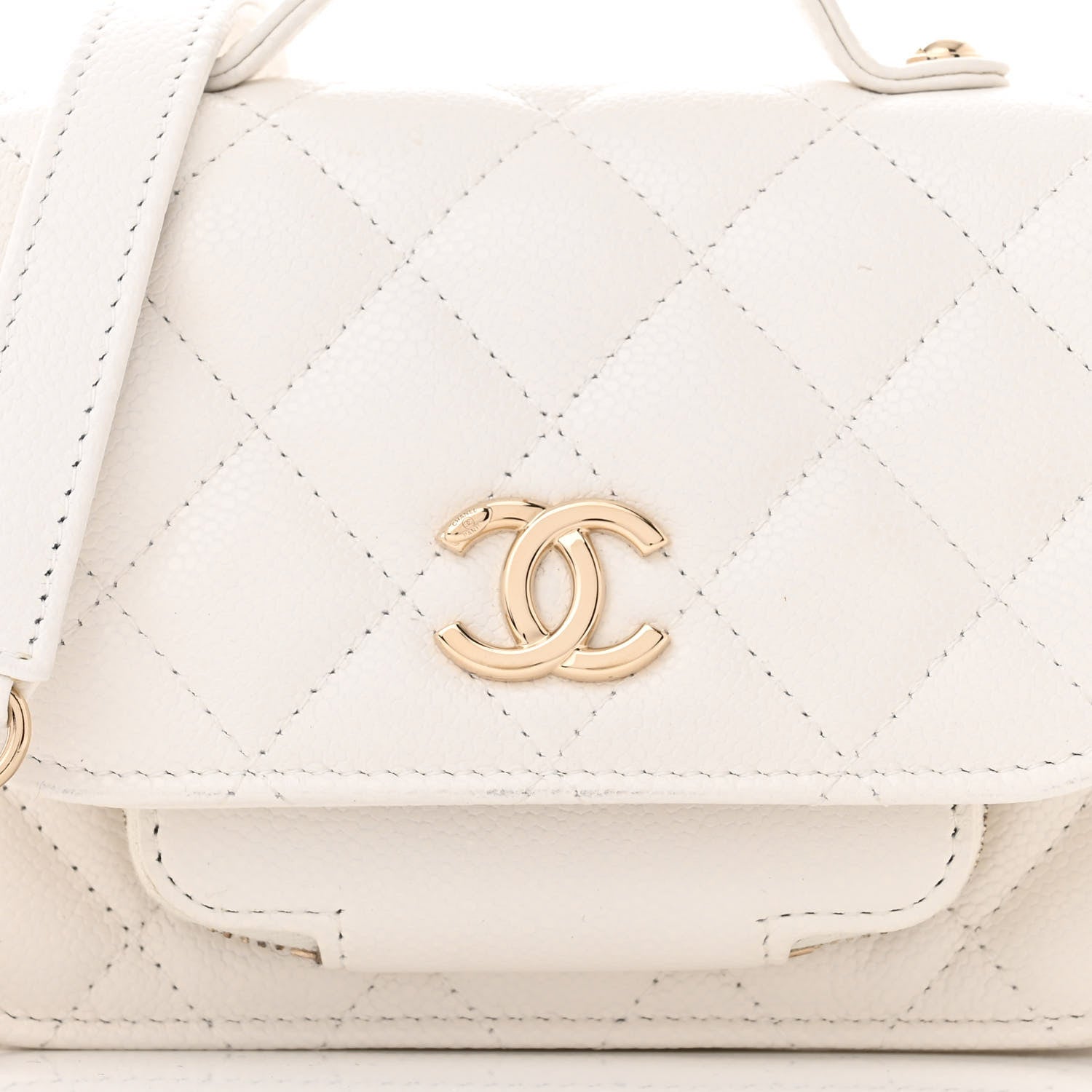 Chanel Caviar Quilted Mini Business Affinity Flap White 9 of 13