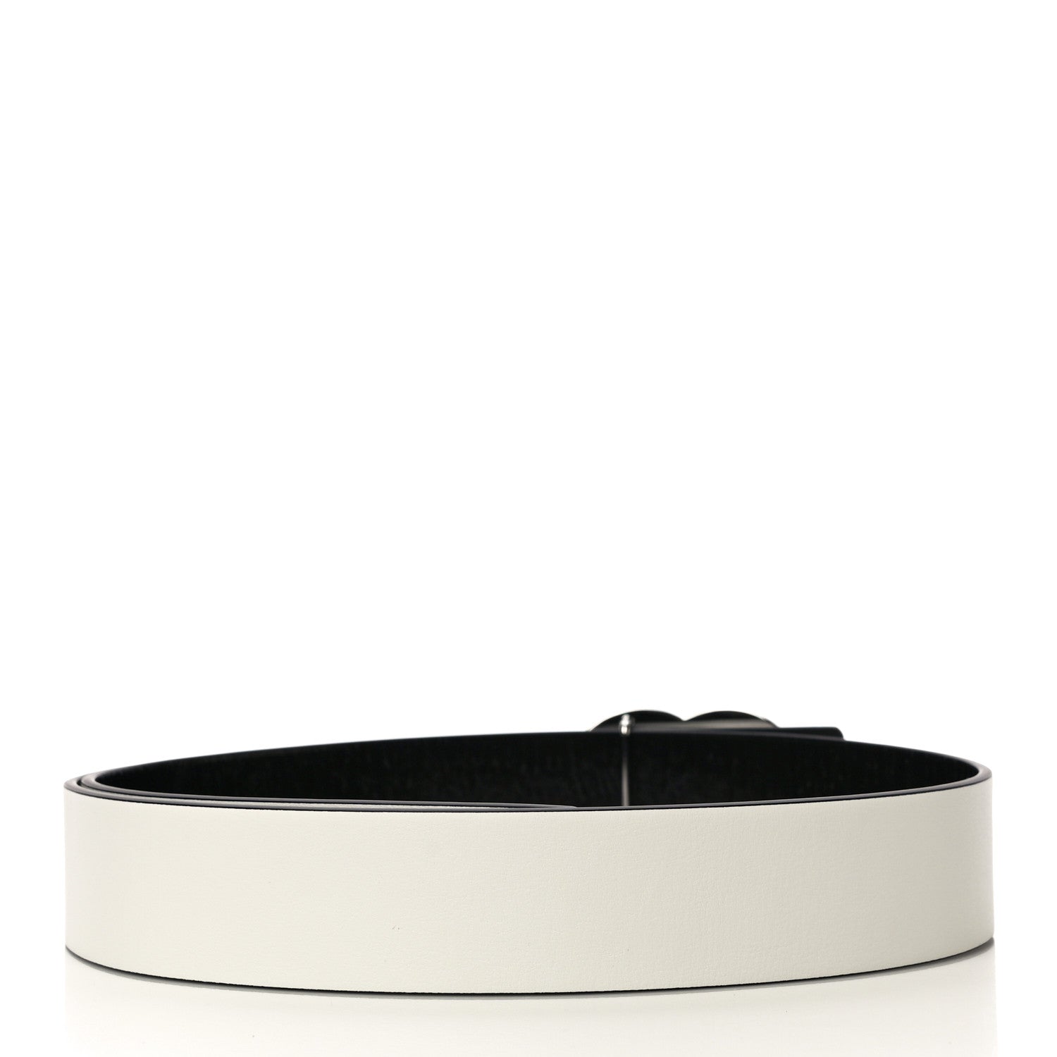 Chanel Patent Calfskin CC Reversible Belt 90 Black White 2 of 8