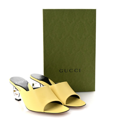 Gucci Malaga Kid Interlocking G Sandals 39.5 Banana 10 of 10