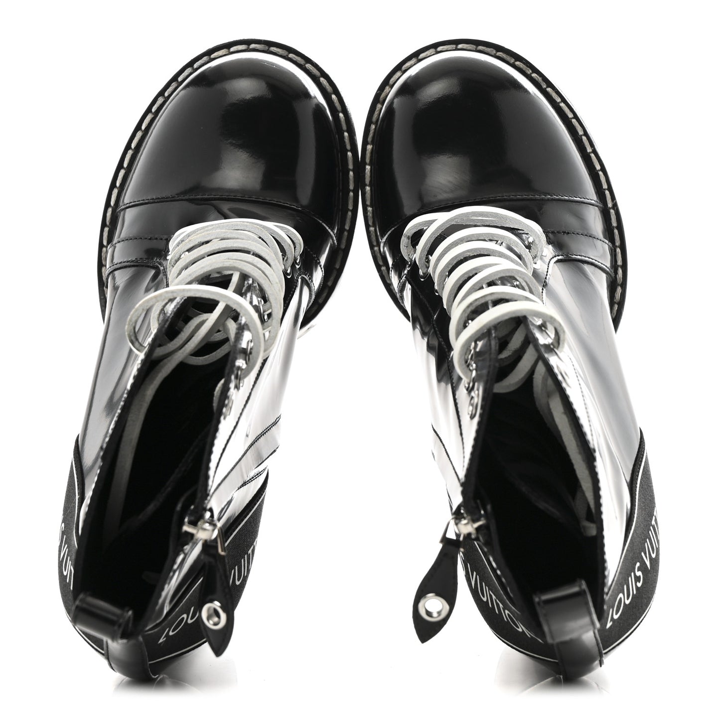 Patent Calfskin Star Trail Ankle Boots 39 Black