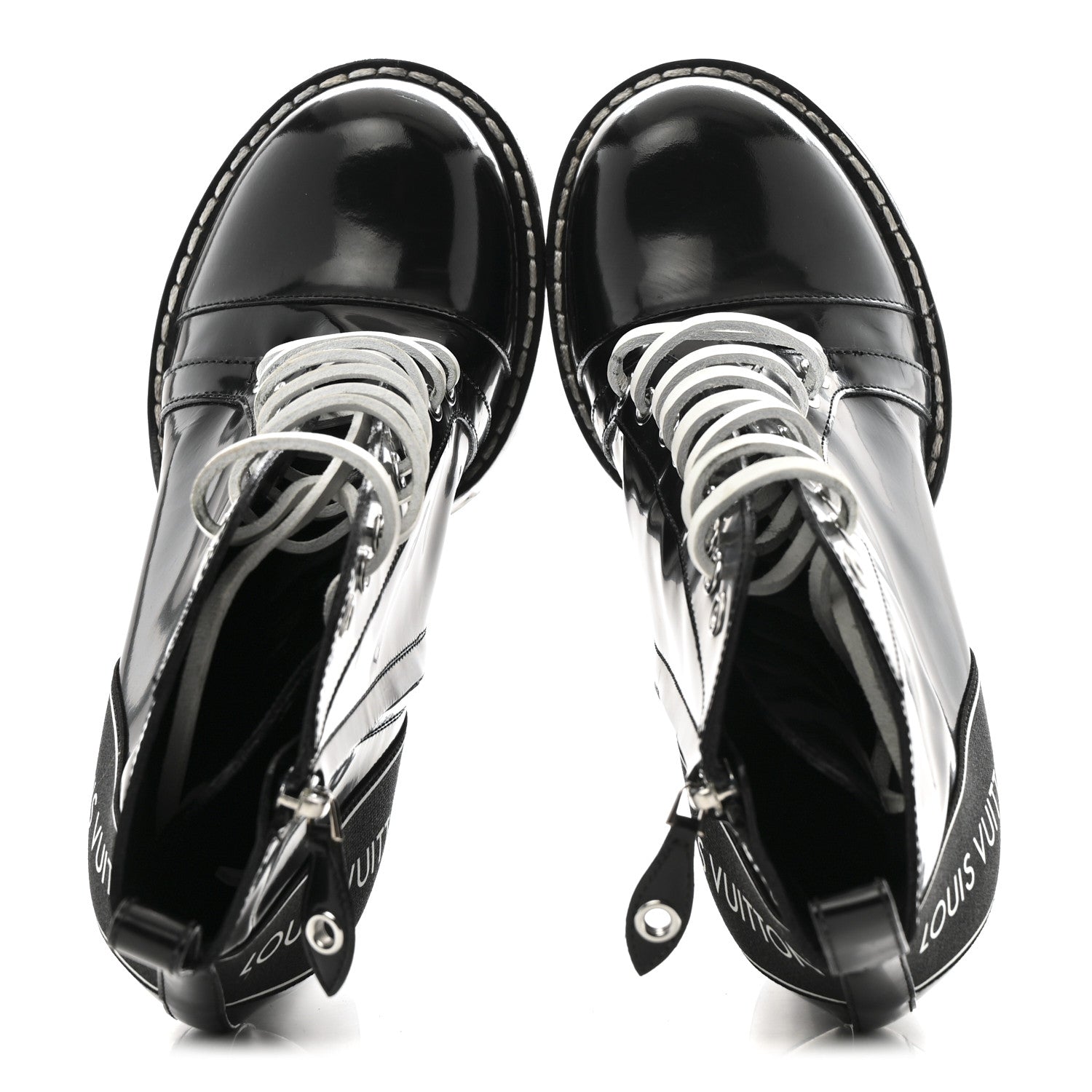 Louis Vuitton Patent Calfskin Star Trail Ankle Boots 39 Black 2 of 12