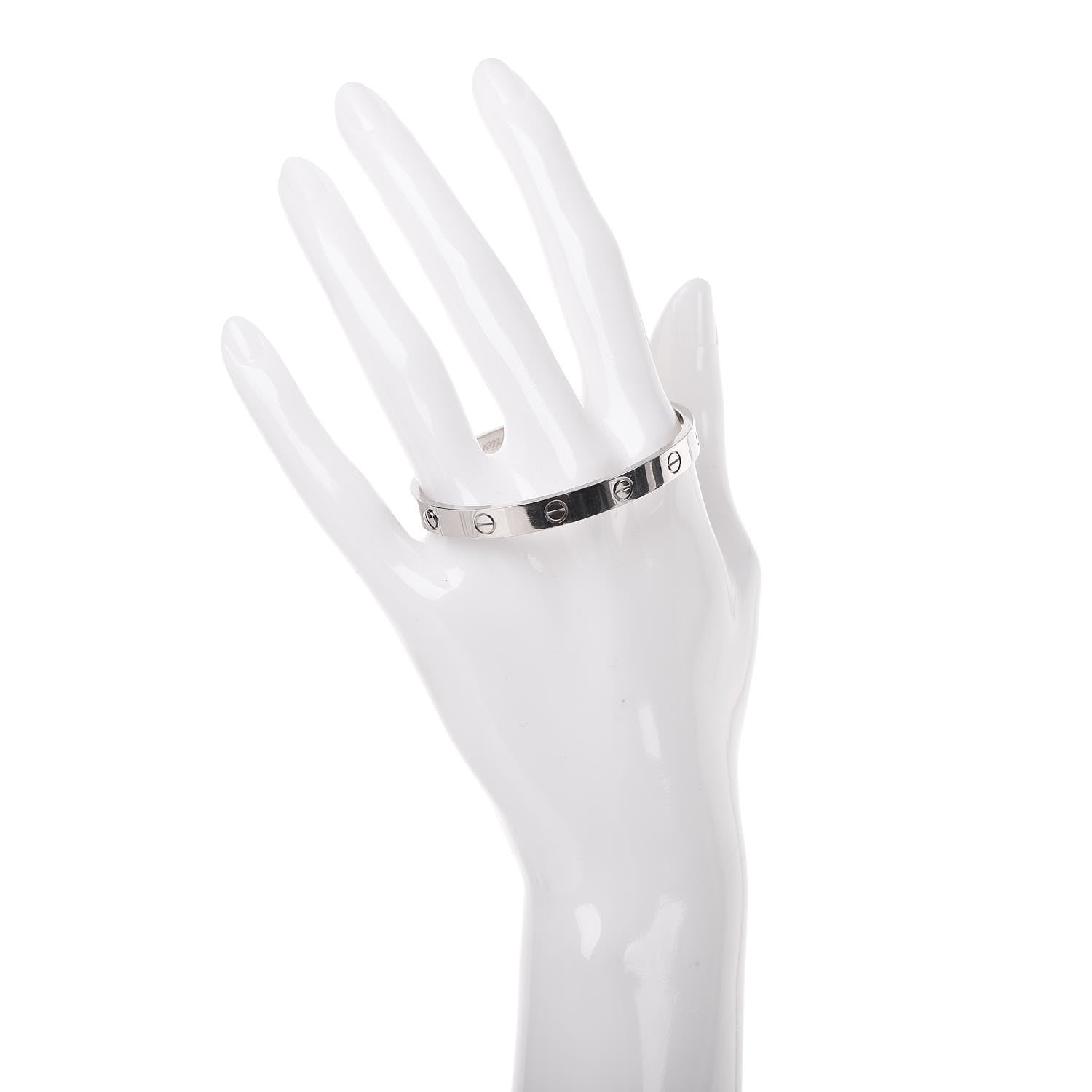 Cartier 18K White Gold LOVE Bracelet 16 2 of 6