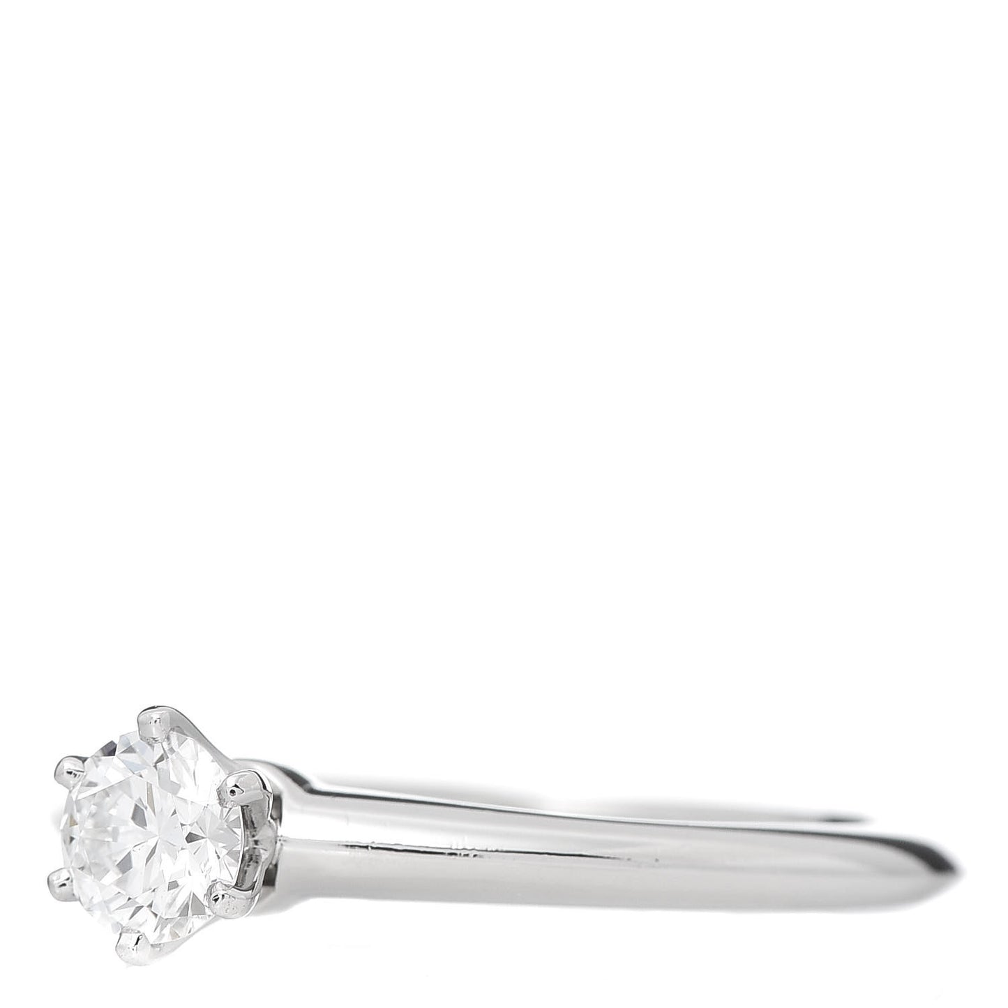 Platinum Diamond .40ct Solitaire Engagement Ring 56 7.5