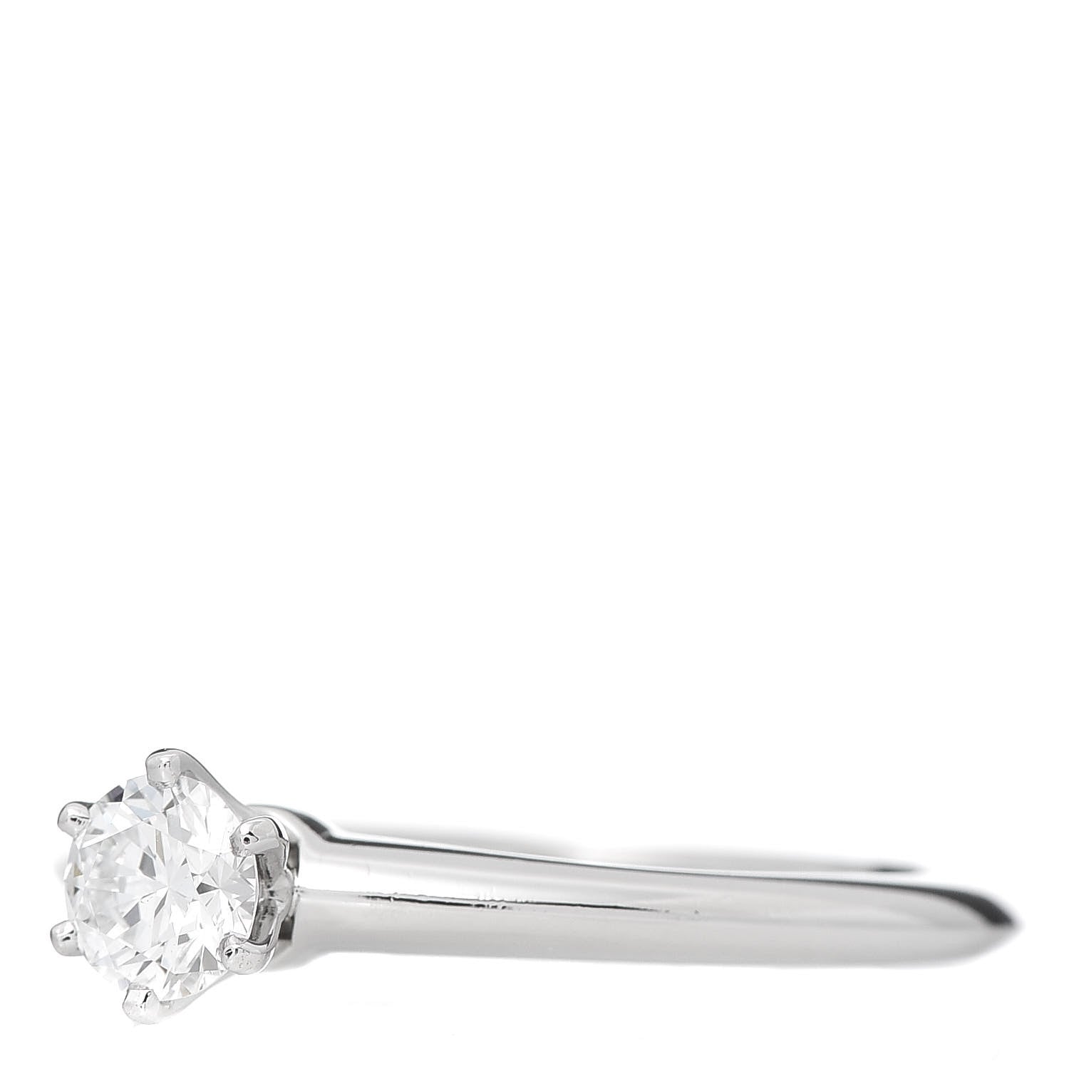 Tiffany Platinum Diamond .40ct Solitaire Engagement Ring 56 7.5 3 of 8
