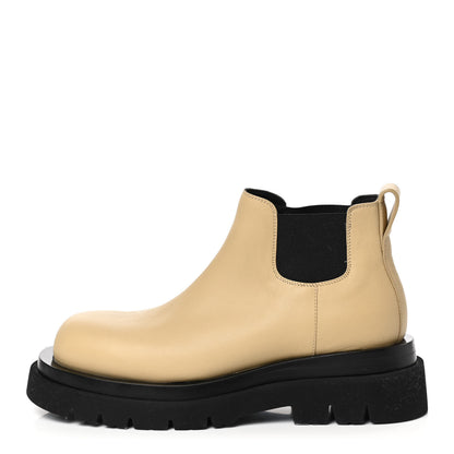 Bottega Veneta Calfskin The Lug Chelsea 55mm Cropped Boots 38.5 Cane Sugar 1 of 8