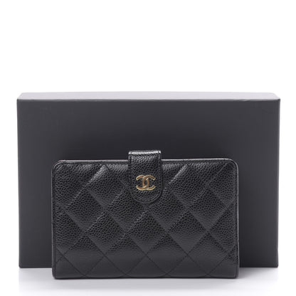 Chanel Caviar Quilted Zipped Pocket Wallet Black 10 of 10