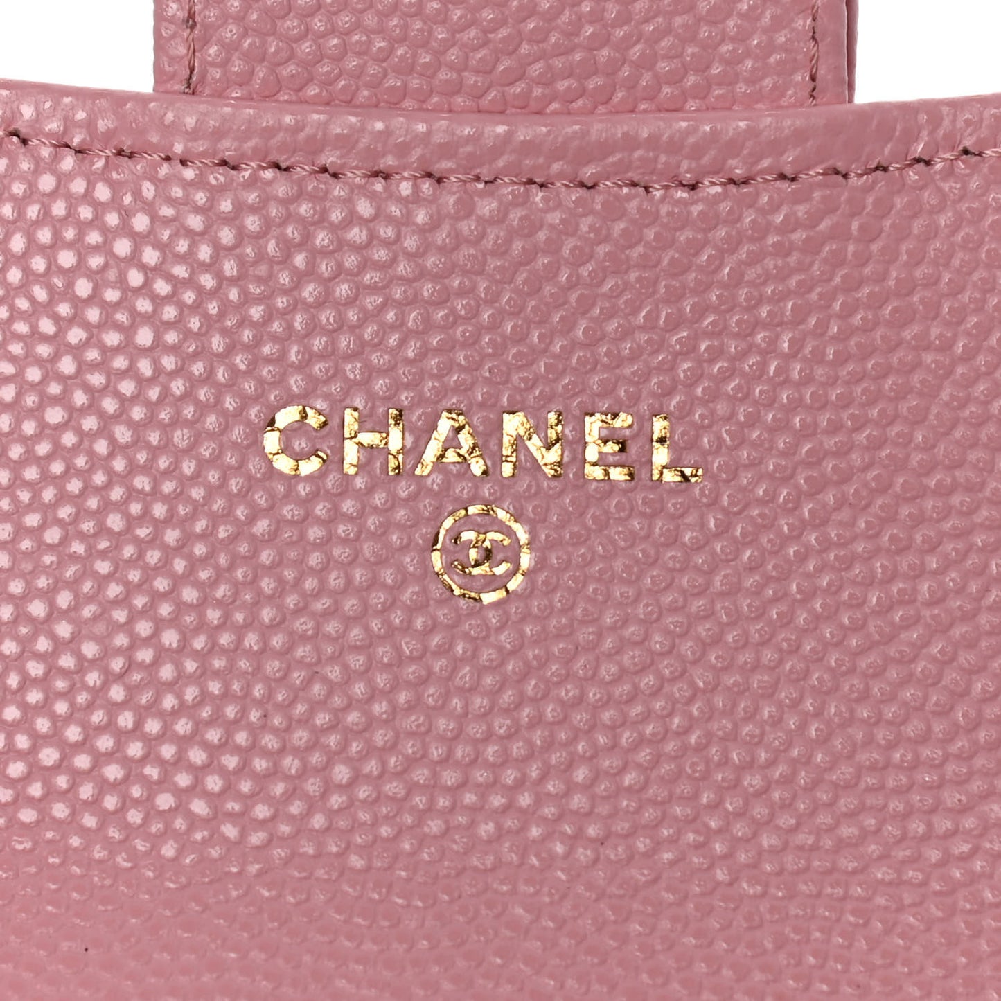 Caviar Quilted Flap Card Holder Wallet Light Pink