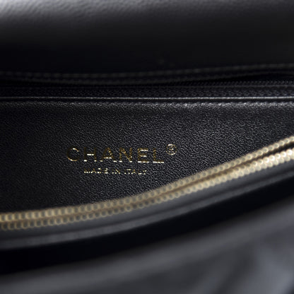 Chanel Caviar Elaphe Quilted Small Coco Handle Flap Black 8 of 10