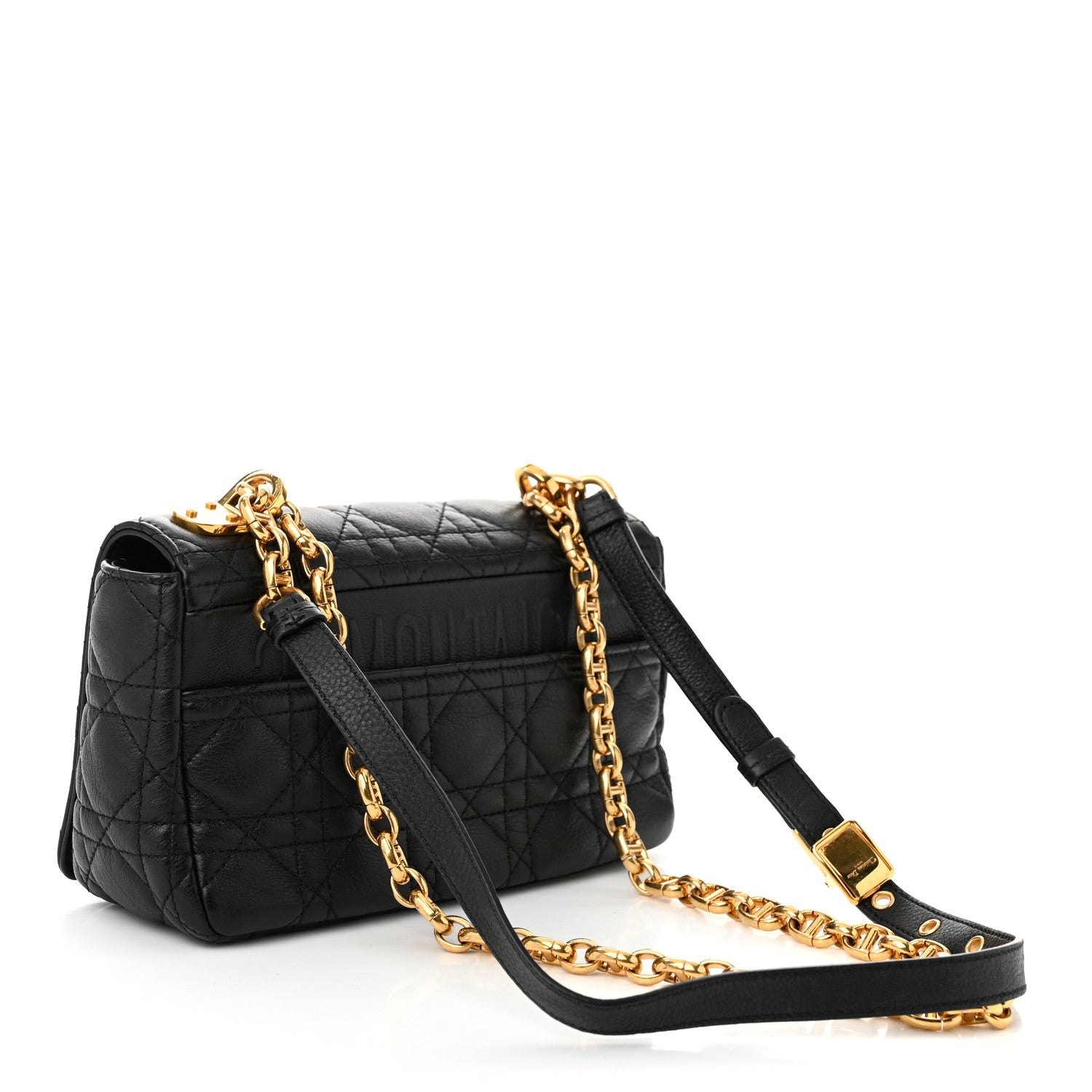 Christian Dior Calfskin Cannage Small Caro Bag Black 3 of 10