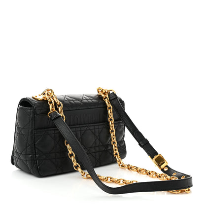Christian Dior Calfskin Cannage Small Caro Bag Black 3 of 10