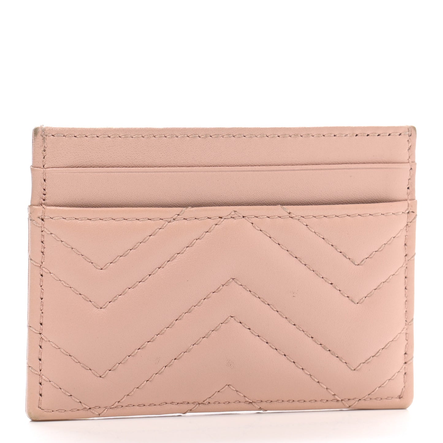 Calfskin Matelasse GG Marmont Card Holder Perfect Pink