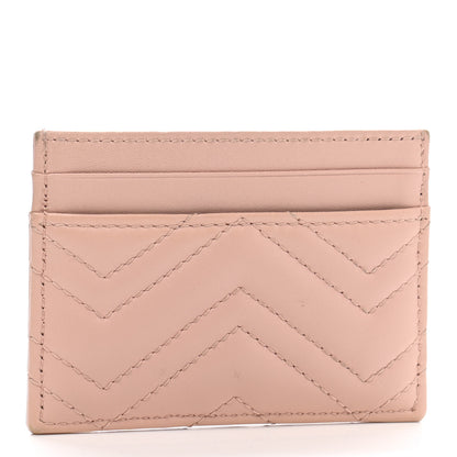 Gucci Calfskin Matelasse GG Marmont Card Holder Perfect Pink 3 of 10