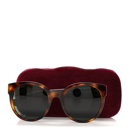 Gucci Acetate Round Web Sunglasses GG 0035S Tortoise 8 of 8