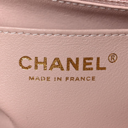 Chanel Calfskin Chevron Quilted Mini Rectangular Flap Light Pink 5 of 11