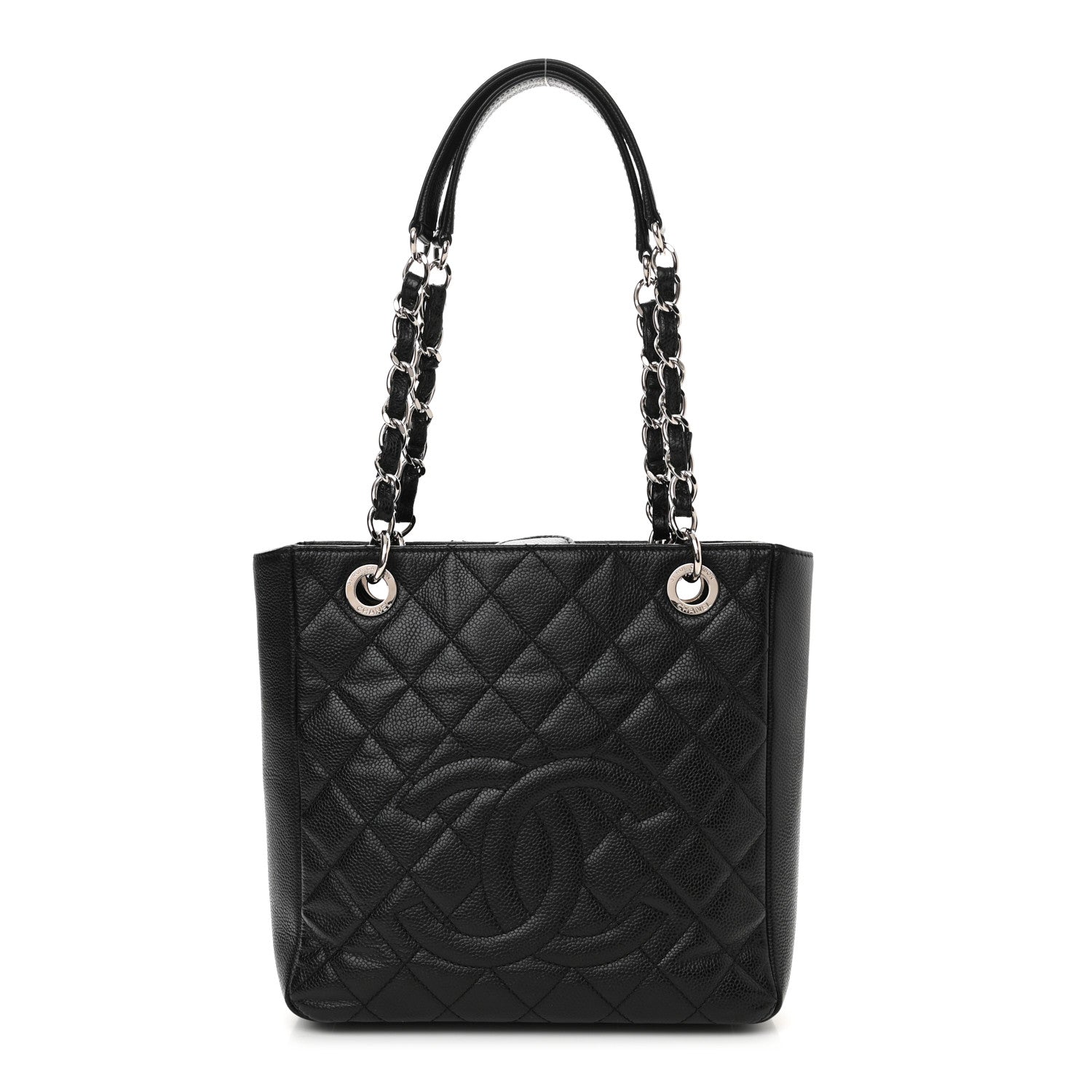 Chanel Caviar Quilted Petit Shopping Tote PST Black 1 of 10