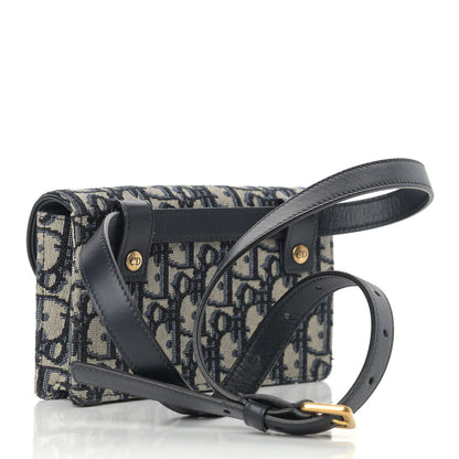 Christian Dior Oblique Saddle Belt Bag Blue 2 of 11