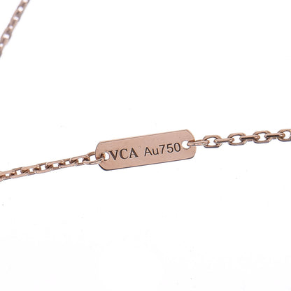 Van Cleef & Arpels 18K Rose Gold Diamond Black Onyx Vintage Alhambra Pendant Necklace 4 of 6
