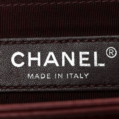Chanel Glazed Calfskin Quilted Medium Boy Chained Flap Bordeaux 6 of 11