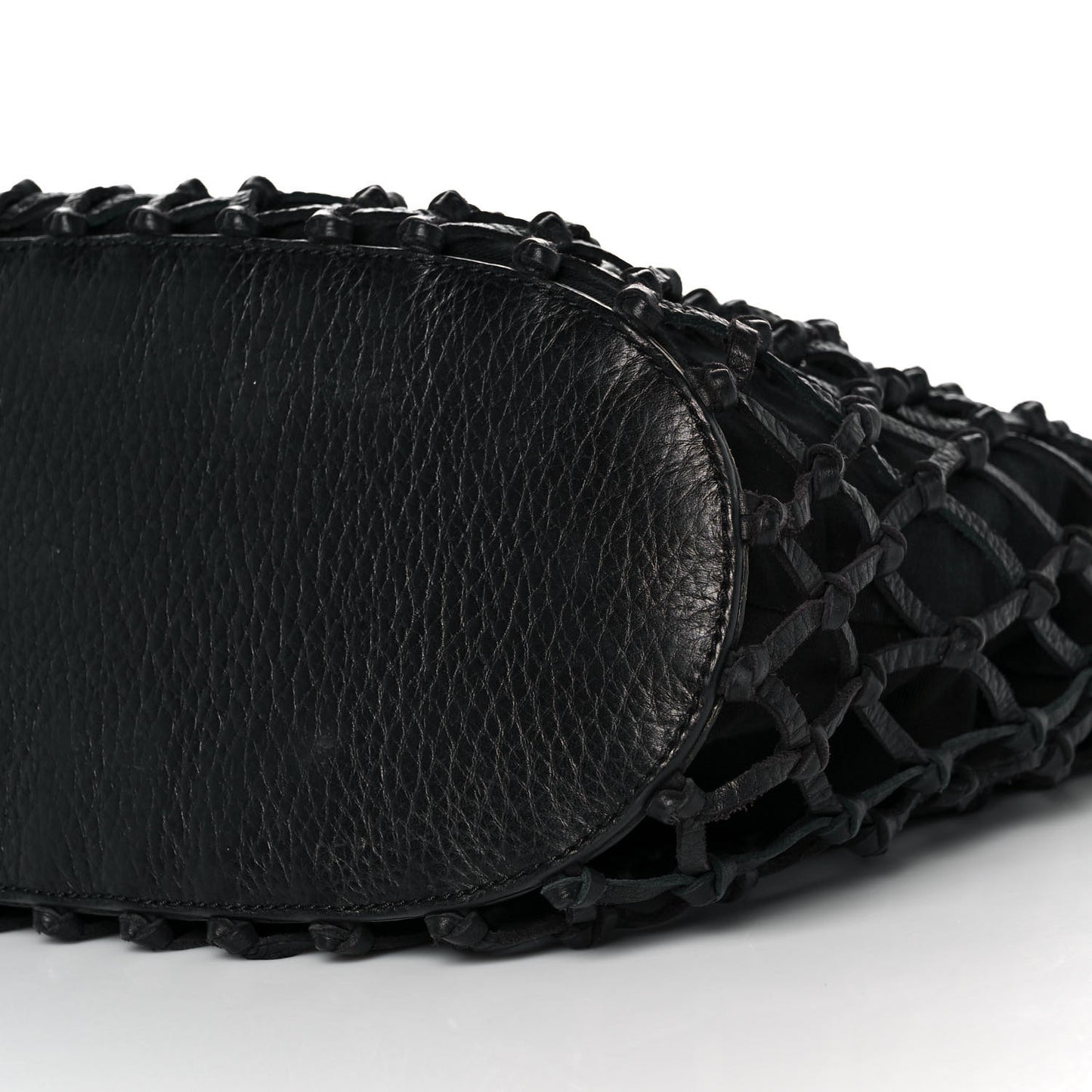 Calfskin Net Frame Tote Black