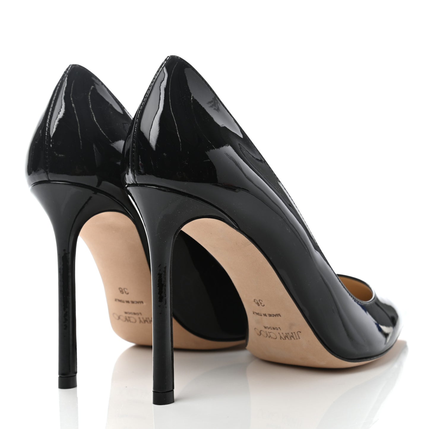 Patent Pointy Toe Romy 100 Pumps 38 Black