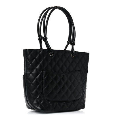 Chanel Calfskin Quilted Medium Cambon Tote Black 3 of 20