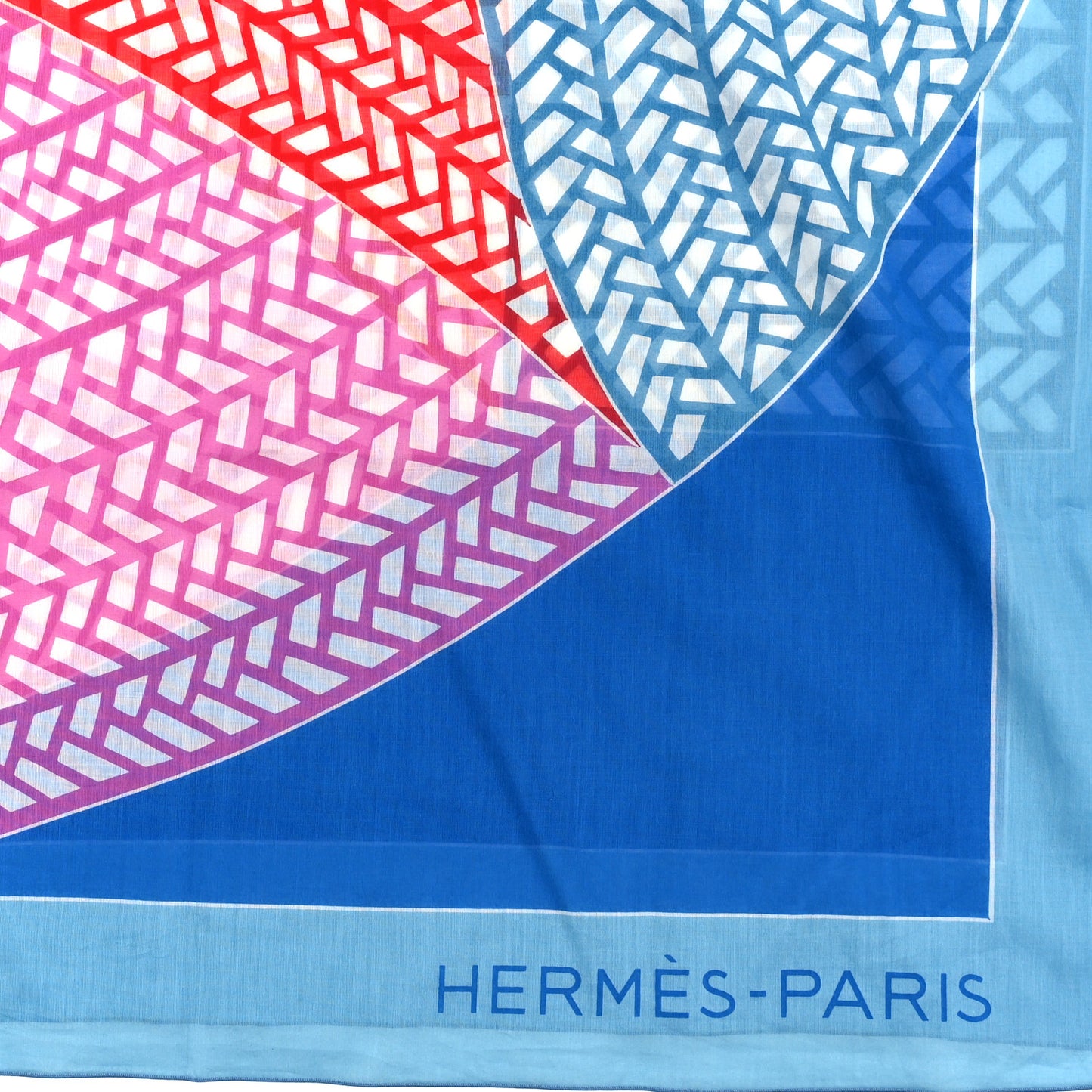 Cotton Pagne Poisson Natte Scarf Stole Marine Bleu