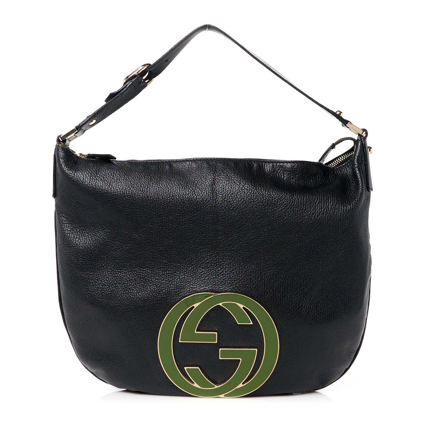 Calfskin Enamel Small Blondie Hobo Black