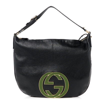 Gucci Calfskin Enamel Small Blondie Hobo Black 1 of 13