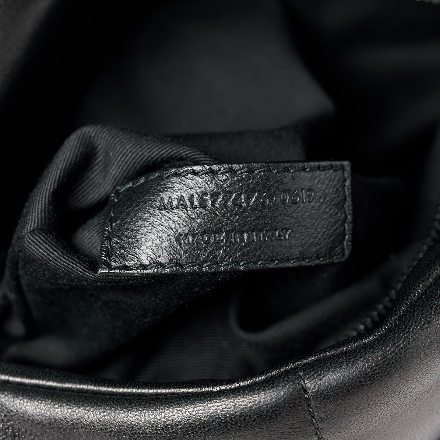 Lambskin Quilted Monogram Monochrome Small Loulou Puffer Chain Satchel Black