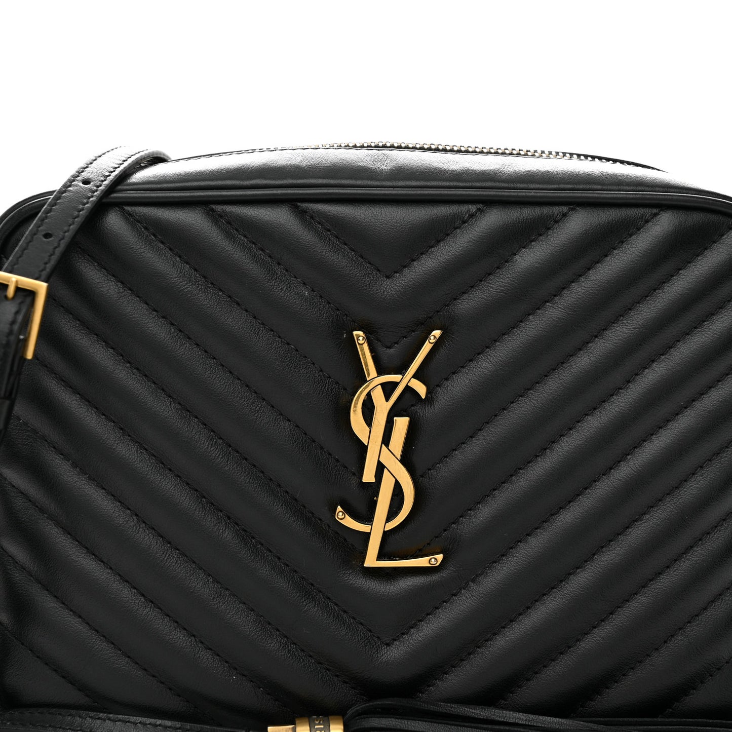Calfskin Matelasse Monogram Lou Camera Bag Black