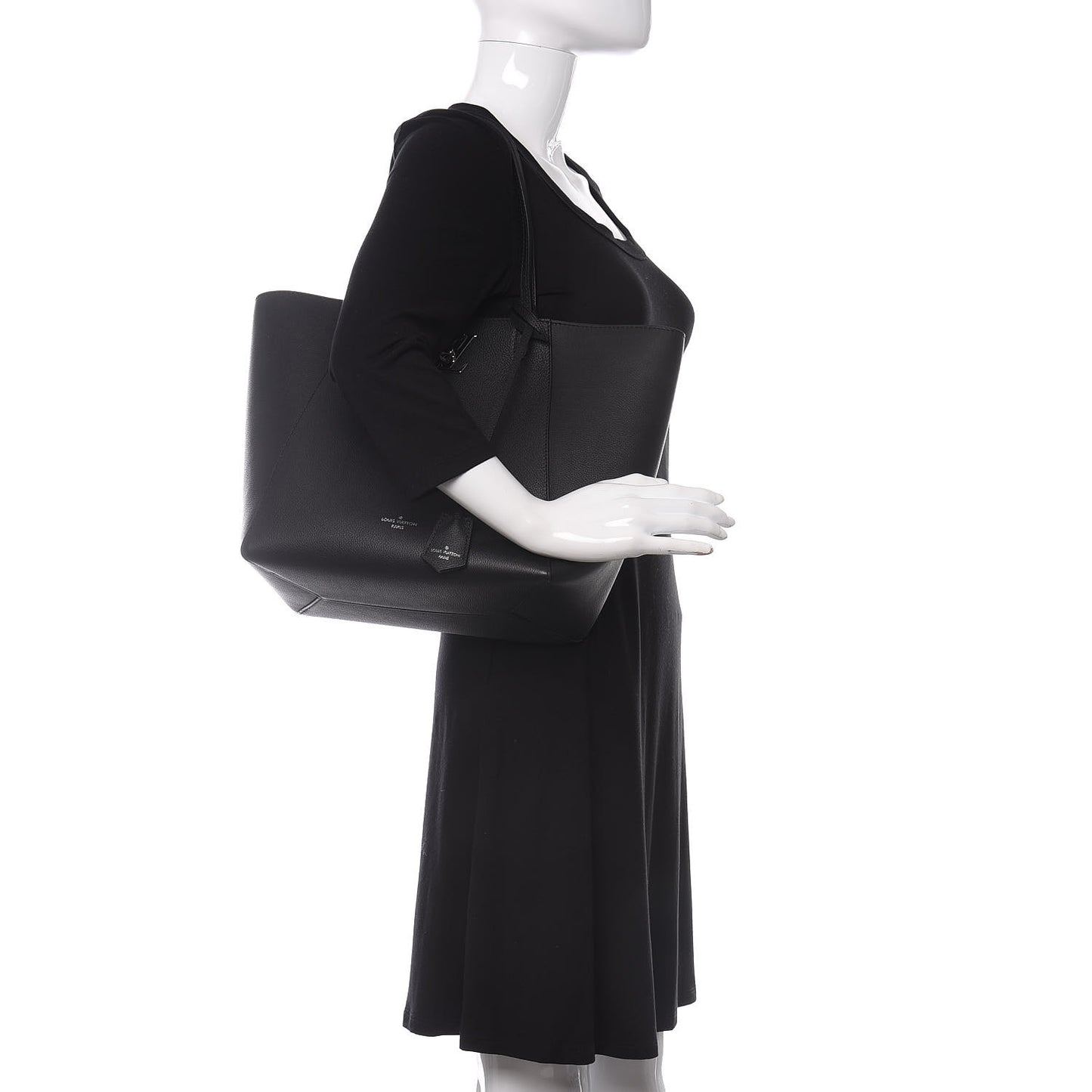 Calfskin Lockme Cabas Black