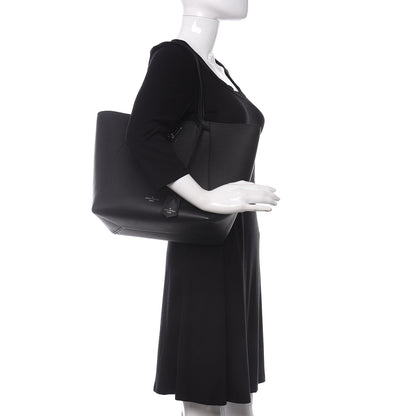 Louis Vuitton Calfskin Lockme Cabas Black 2 of 10