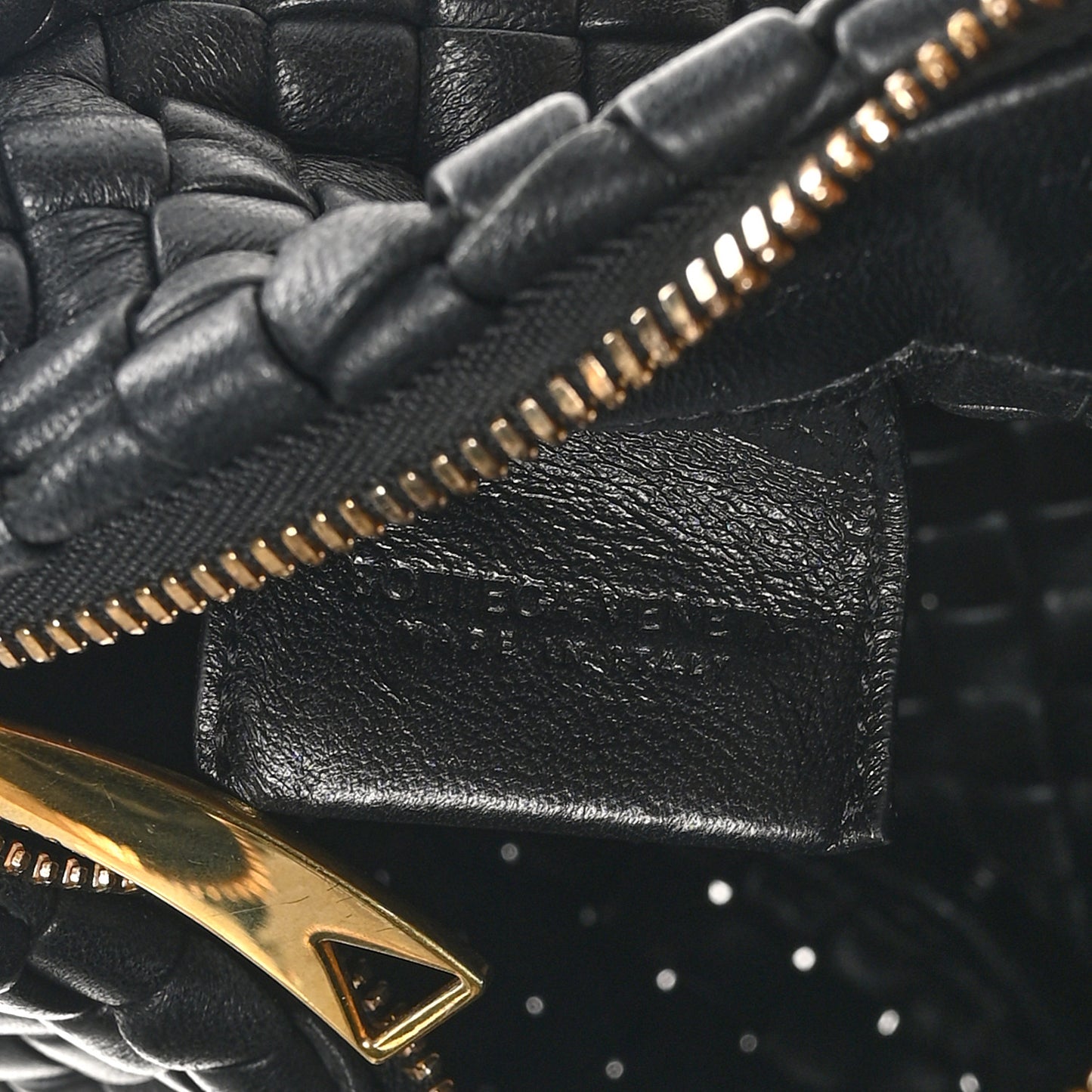 Lambskin Padded Intrecciato Mini Jodie Black