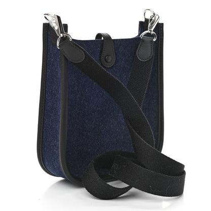 Hermes Swift Sangle Wooly Evelyne TPM Bleu Nuit Black 3 of 11