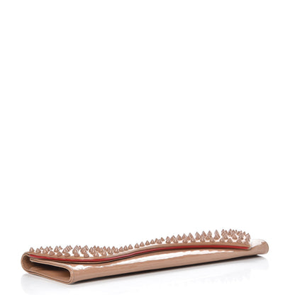 Christian Louboutin Patent Spikes Pigalle Clutch Nude 4 of 8