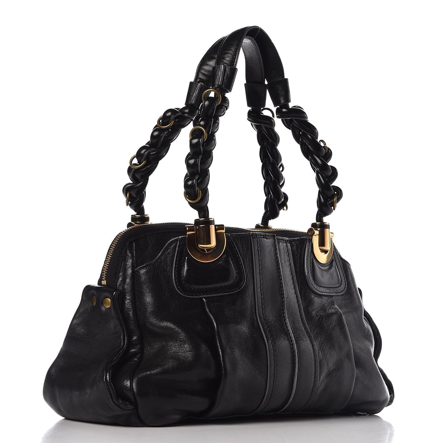 Chloe Lambskin Heloise Satchel Black 3 of 19