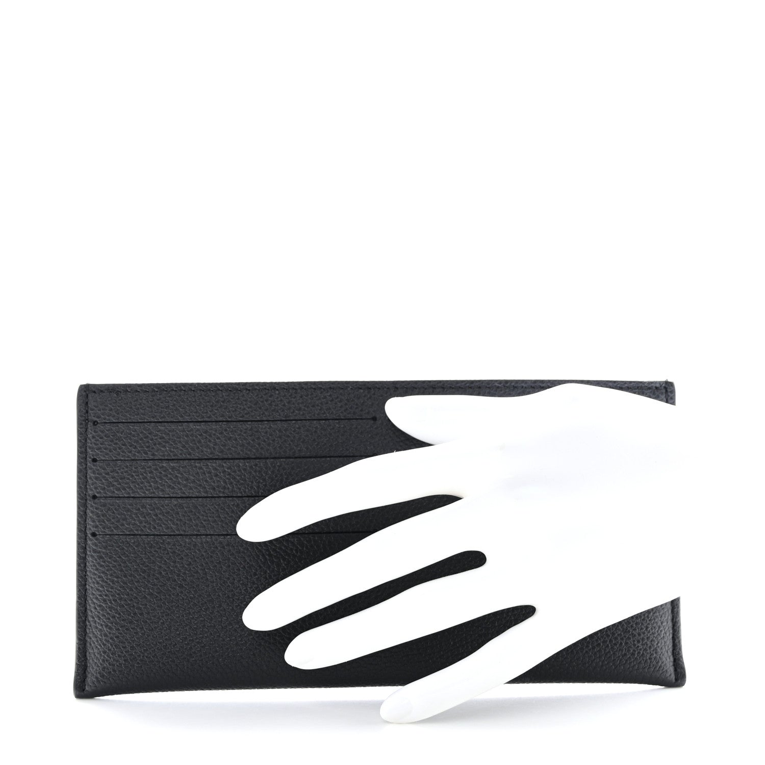 Louis Vuitton Calfskin Felicie Chain Wallet Card Holder Insert Black 2 of 6
