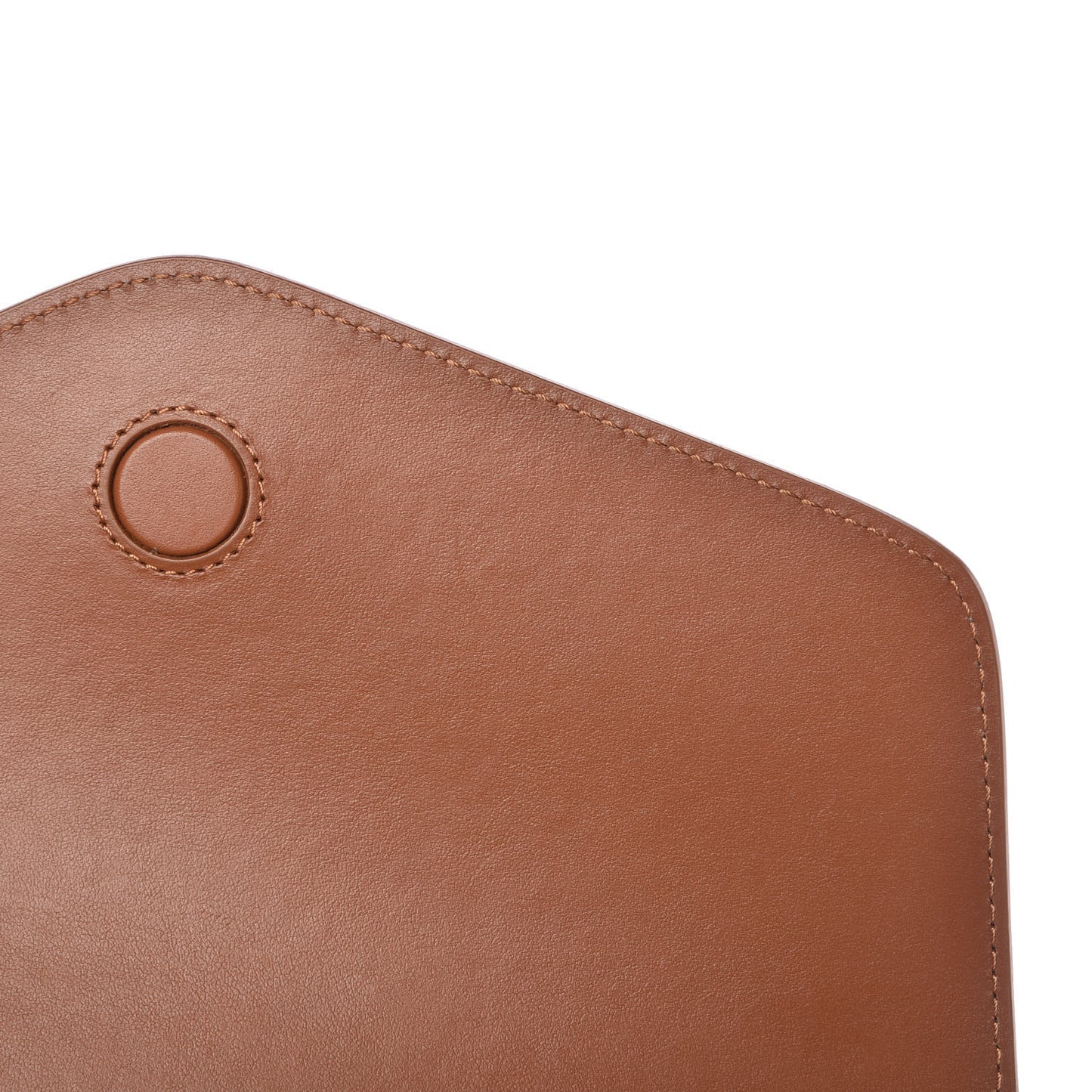 Calfskin Envelope Flap Crossbody Bag Saddle
