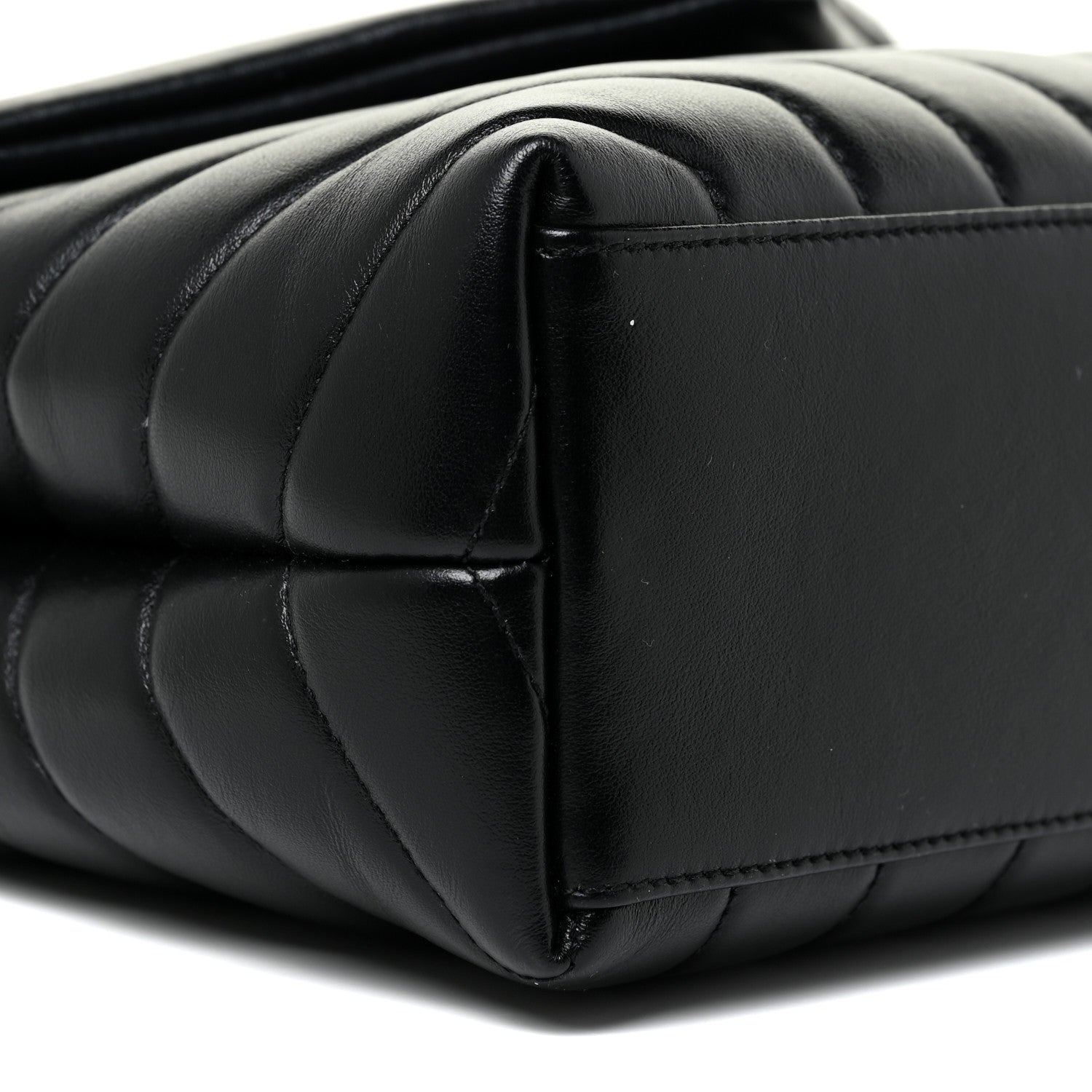 Saint Laurent Calfskin Y Quilted Monogram Small Loulou Chain Satchel Black 10 of 12