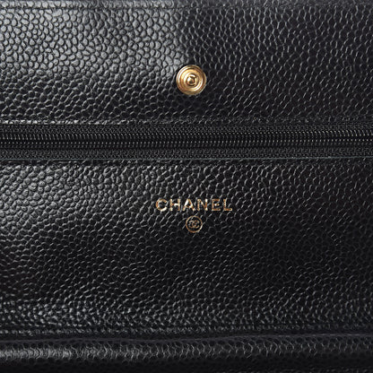 Chanel Caviar Quilted Wallet On Chain WOC Black 6 of 11