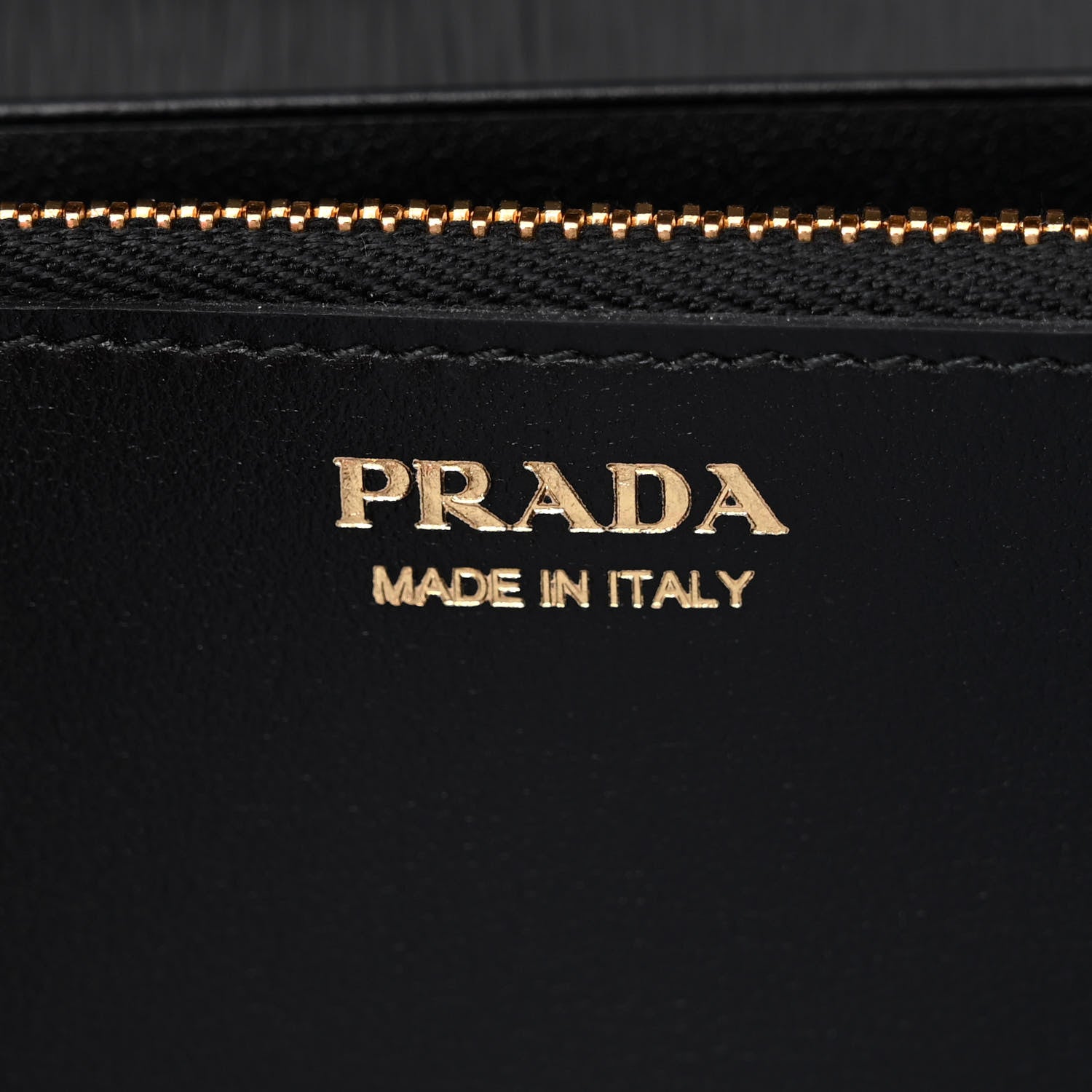 Prada Vitello Move Metal Oro Chain Wallet Black 6 of 10
