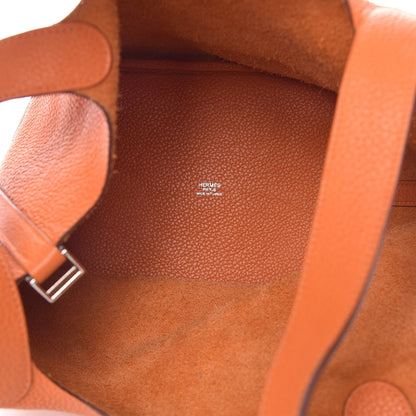 Hermes Taurillon Clemence Picotin Lock 22 MM Orange 5 of 10