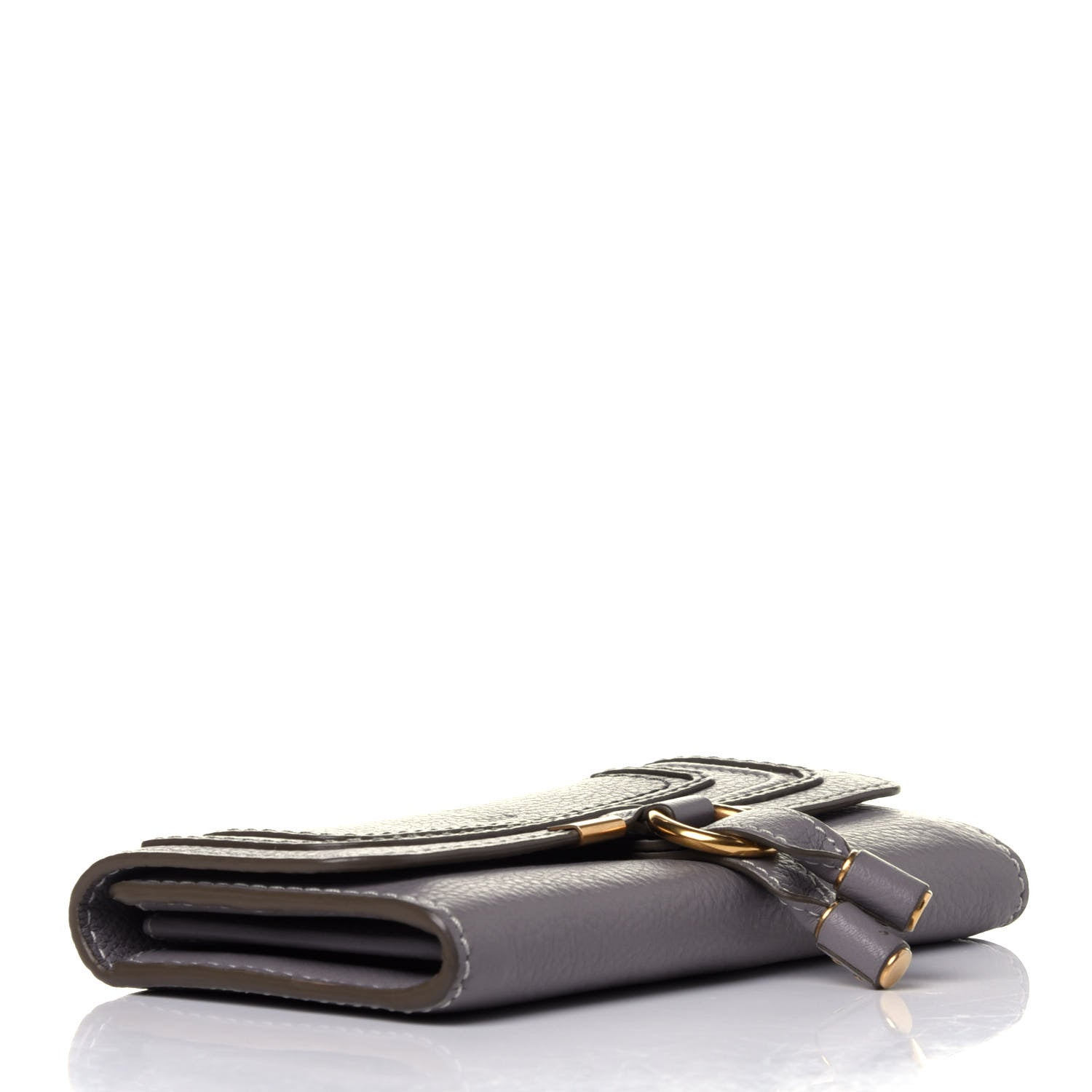 Chloe Calfskin Marcie Continental Flap Wallet Cashmere Grey 4 of 10