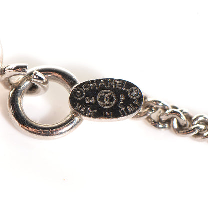 Chanel Enamel Heart CC Charm Bracelet Silver 5 of 6