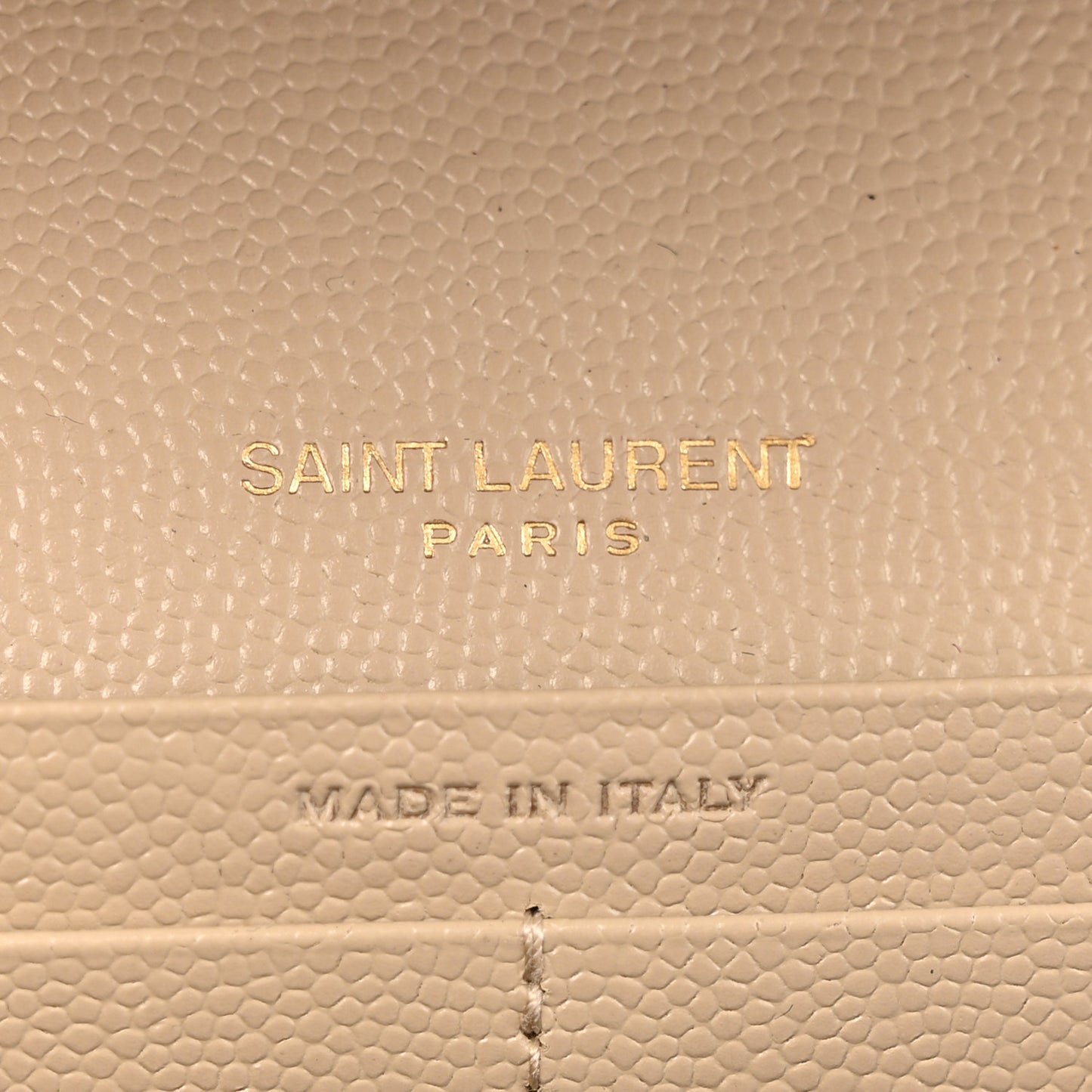 Grain De Poudre Matelasse Chevron Monogram Chain Wallet Dark Latte